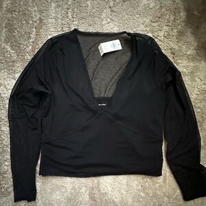 Abercrombie & Fitch - Black mesh top
